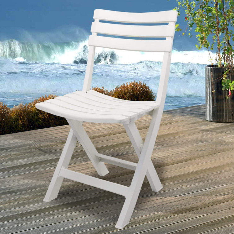 Dakota Fields Folding Plastic Garden Chair For Indoor And Outdoor Use